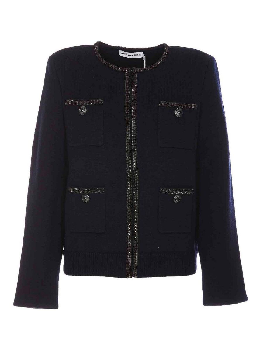 Self Portrait Cardigan - Gris