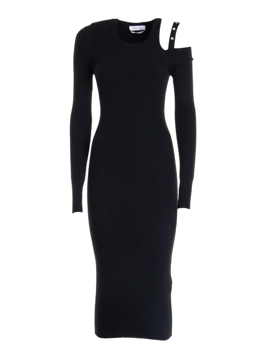 Blumarine Robe Au Genou - Noir