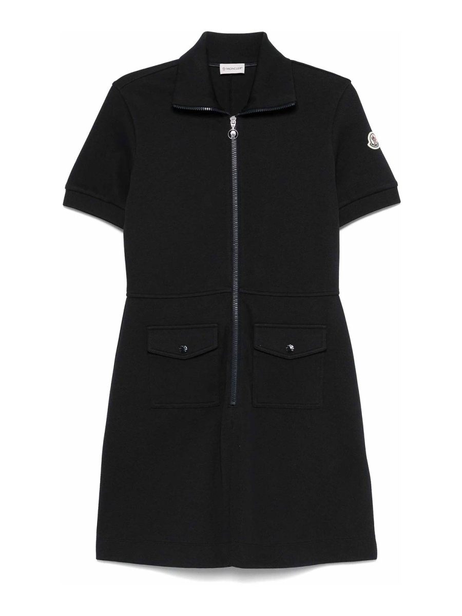 Moncler Robe Courte - Bleu Foncé