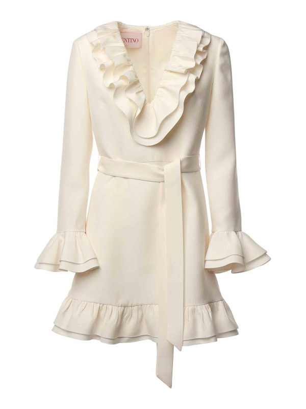 Valentino Garavani Robe Au Genou - Blanc