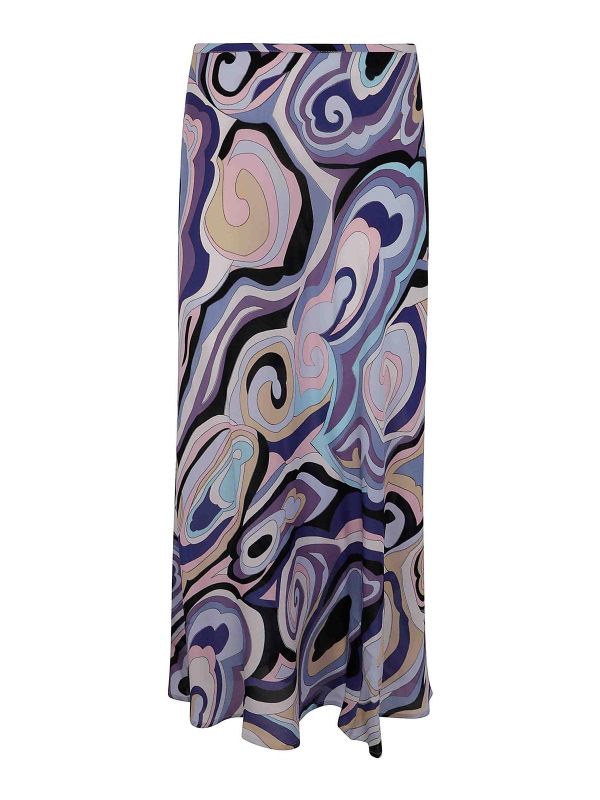 Rixo Jupe Midi - Bleu