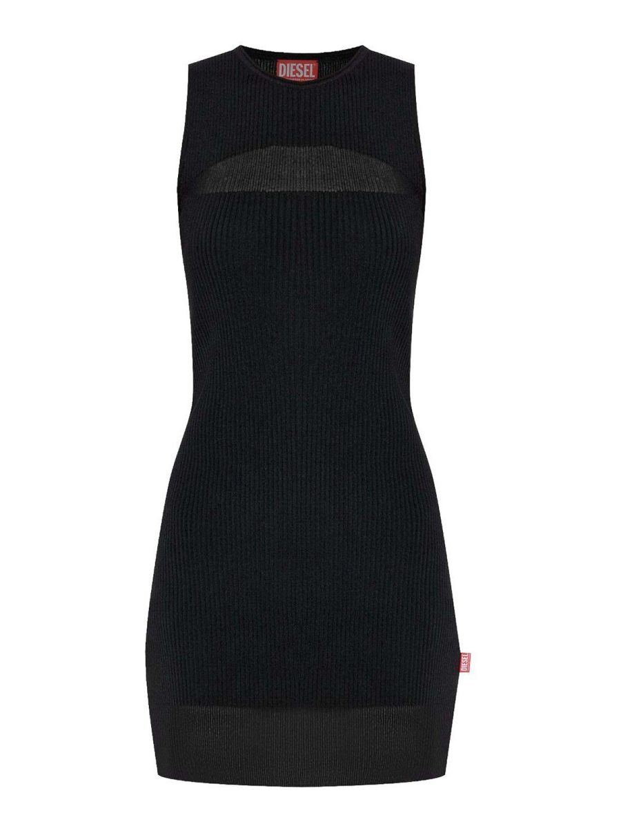 Diesel Robe Au Genou - Noir