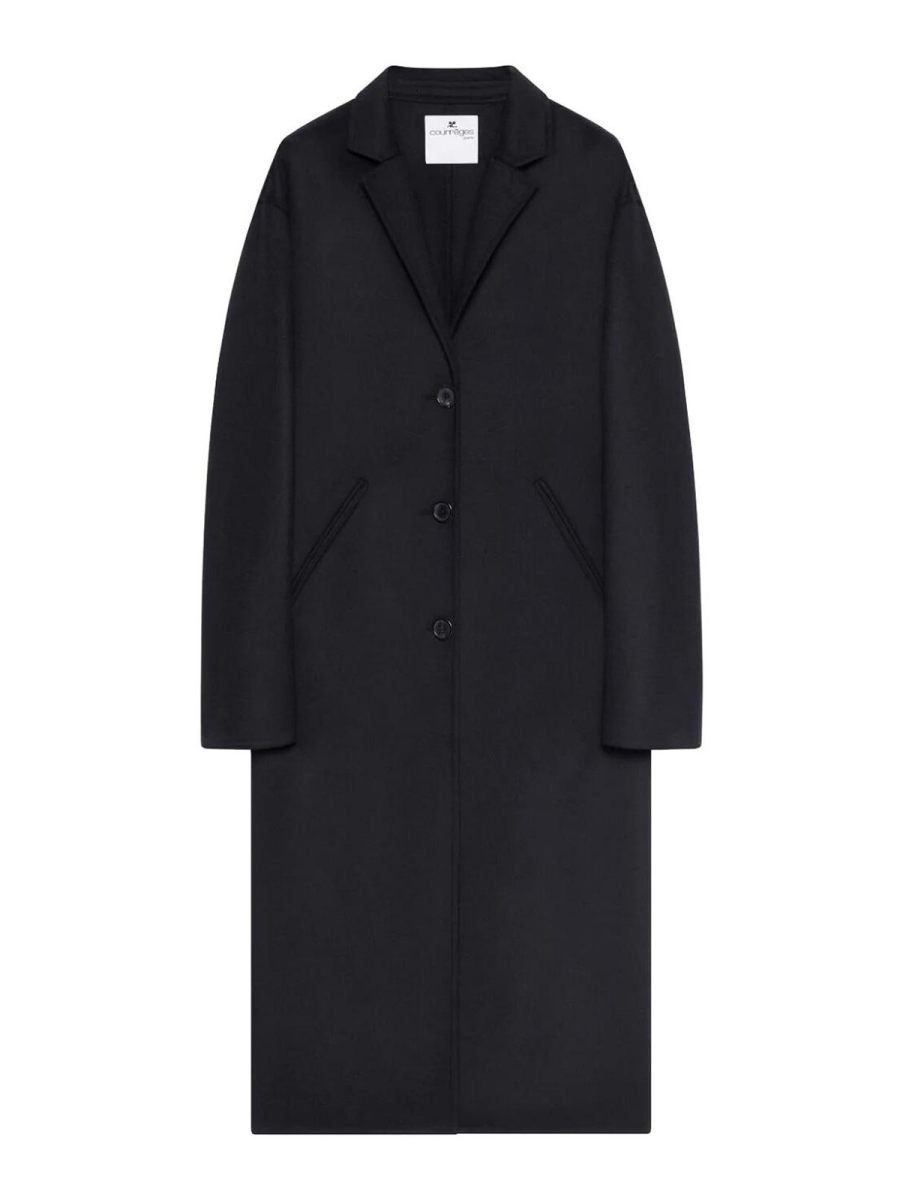Courreges Manteau Court - Noir
