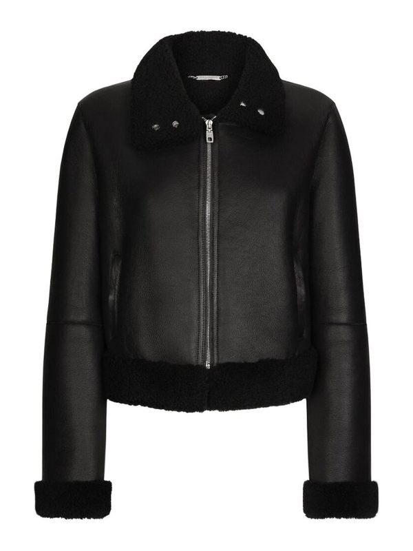 Dolce & Gabbana Blouson En Cuir - Noir