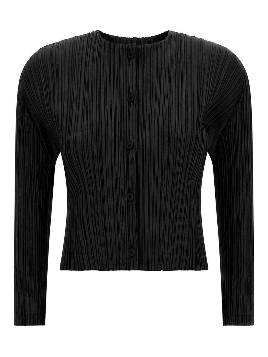 Pleats Please Issey Miyake Cardigan - Noir