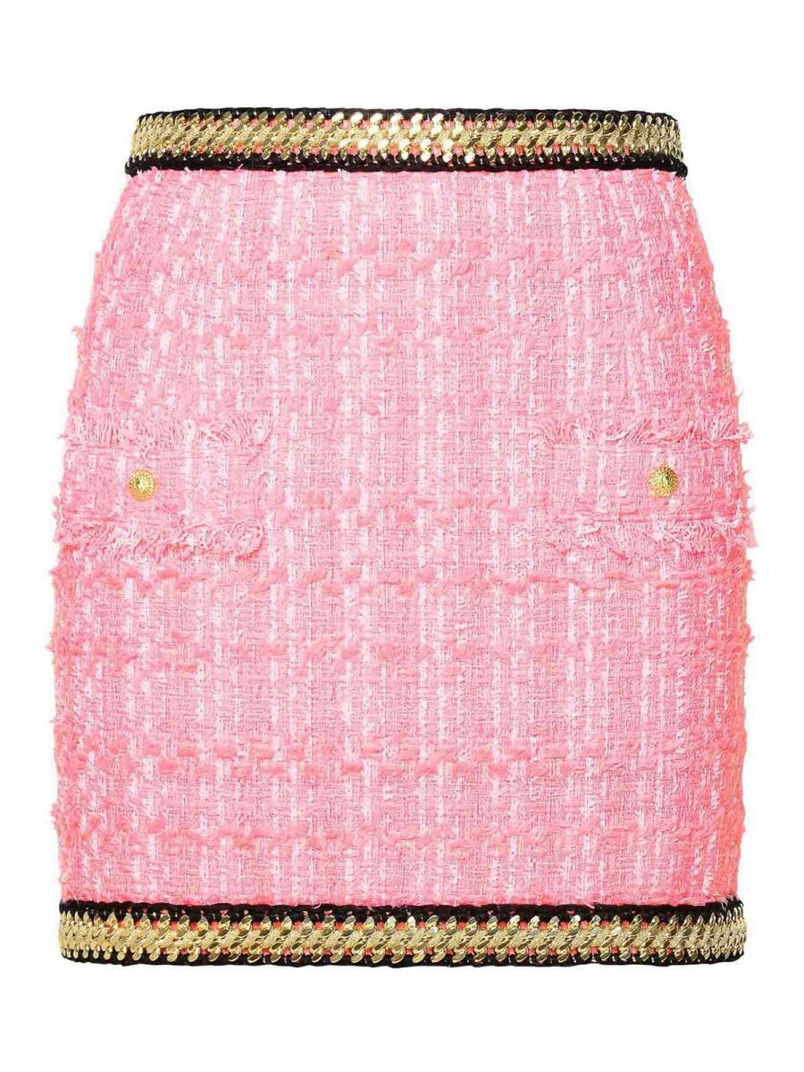 Balmain Mini Jupe - Couleur Chair