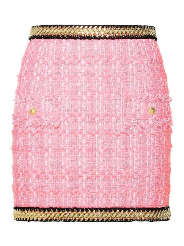 Balmain Mini Jupe - Couleur Chair