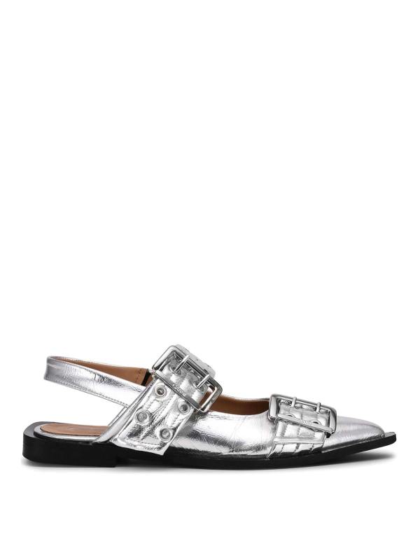Ganni Ballerines - Argent