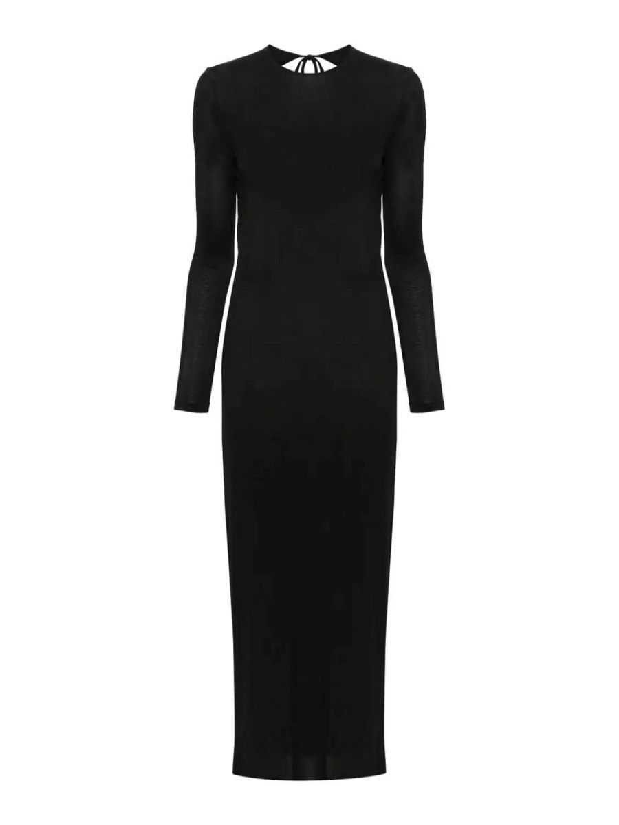 Rabanne Robe Au Genou - Noir