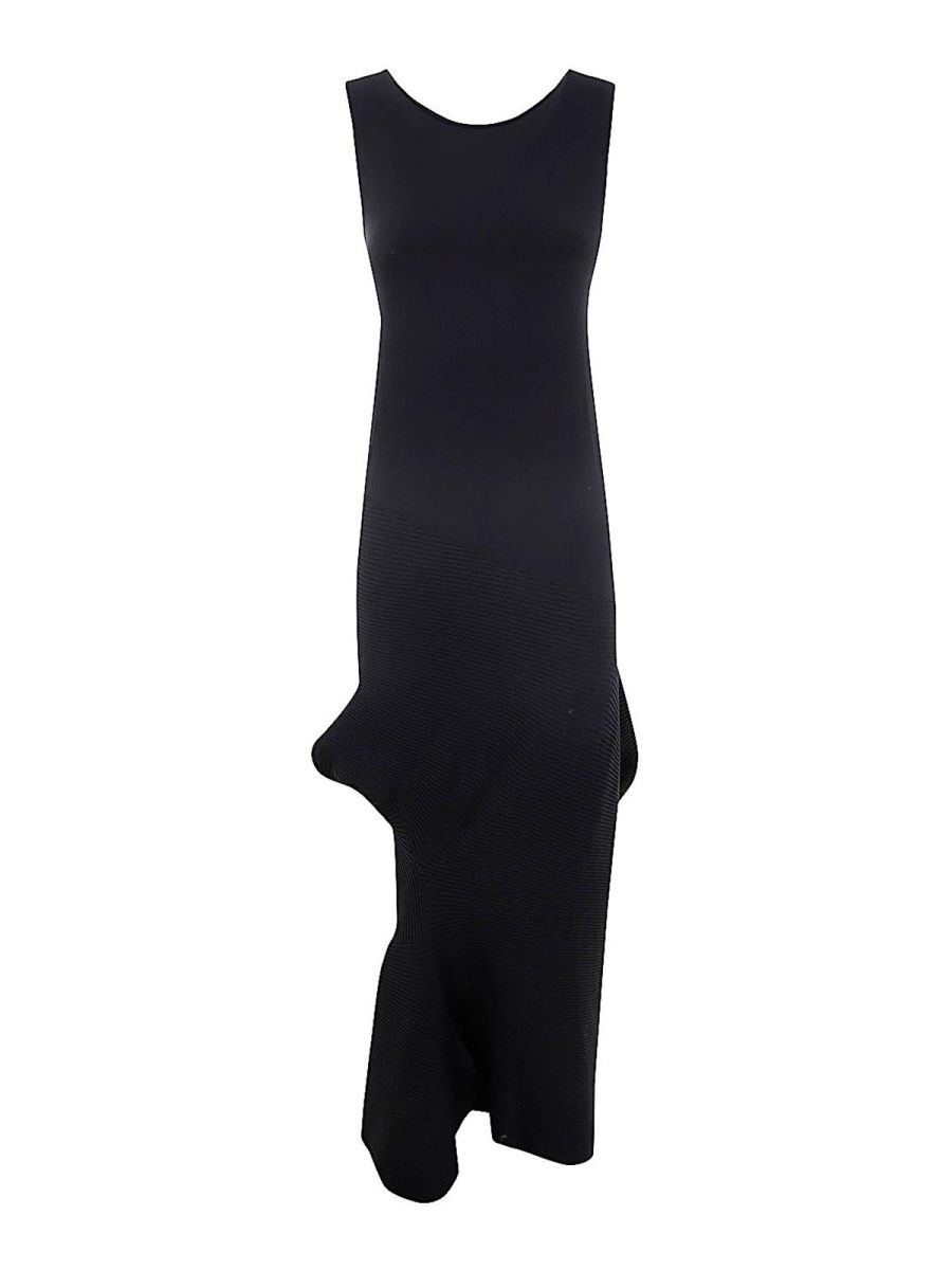 Pleats Please Issey Miyake Maxi Robe - Noir