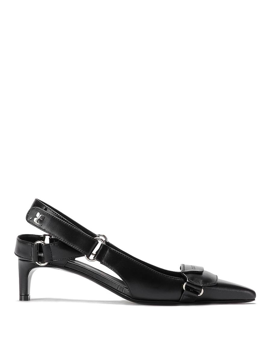 Courreges Chaussures À Talon - Noir