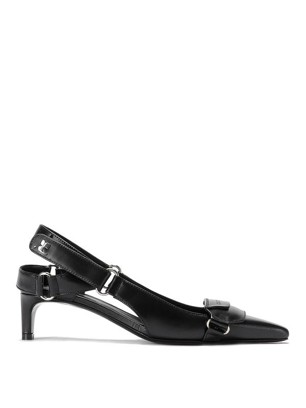 Courreges Chaussures À Talon - Noir