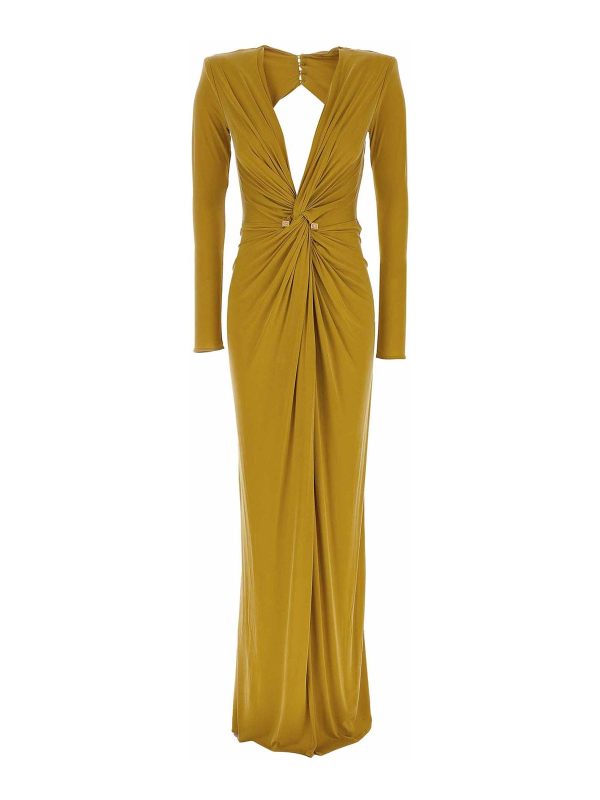 Elisabetta Franchi Robe Au Genou - Jaune