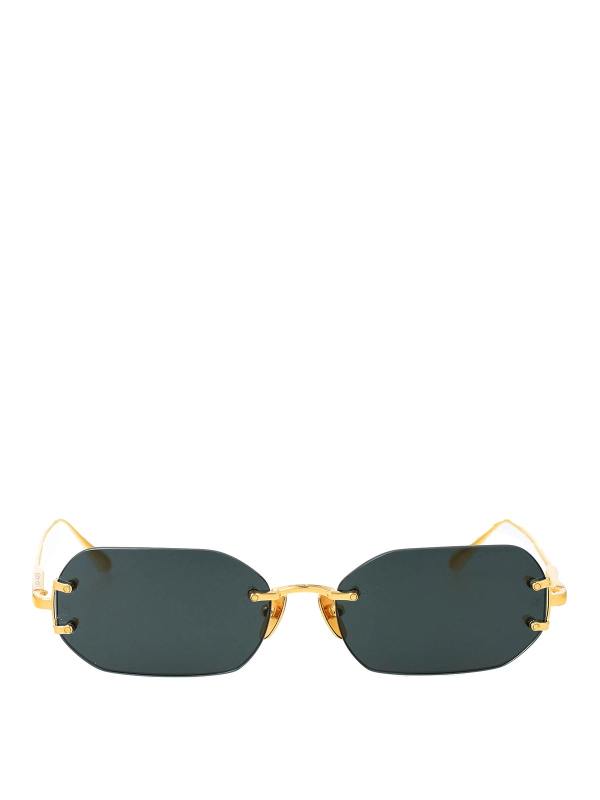Linda Farrow Lunettes De Soleil - Or