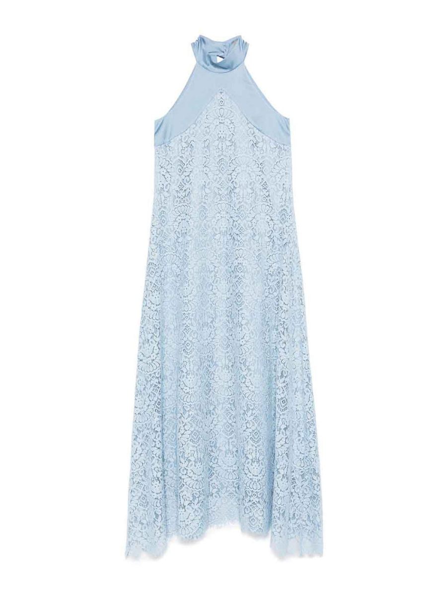 D. Exterior Robe Au Genou - Bleu