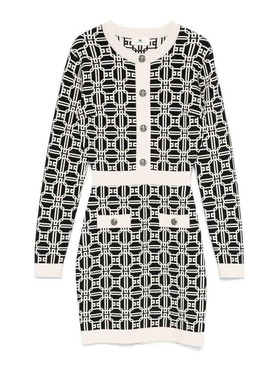 Elisabetta Franchi Robe Courte - Blanc