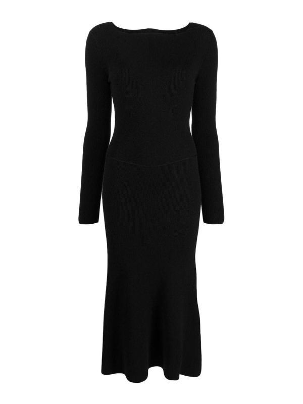 Victoria Beckham Robe Au Genou - Noir