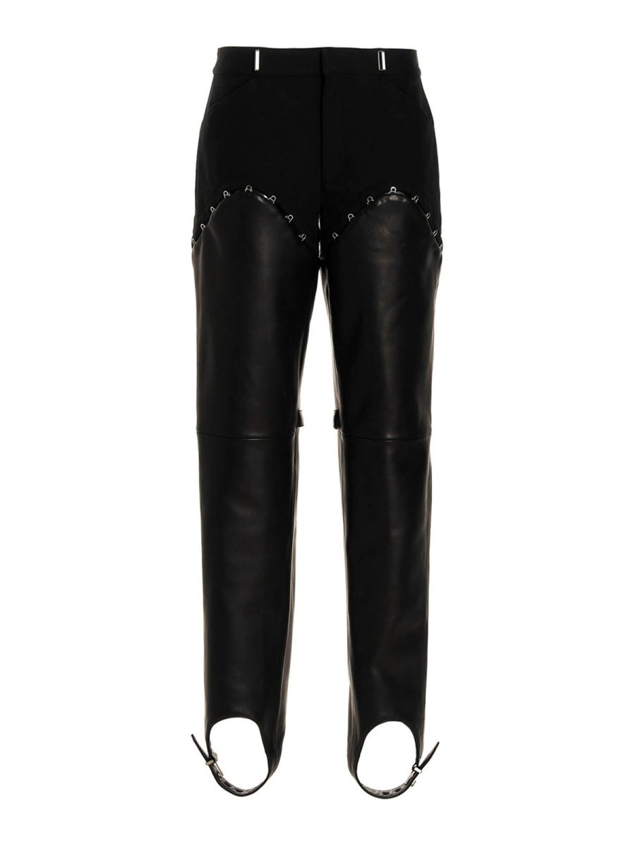 Dion Lee Pantalons En Cuir - Noir