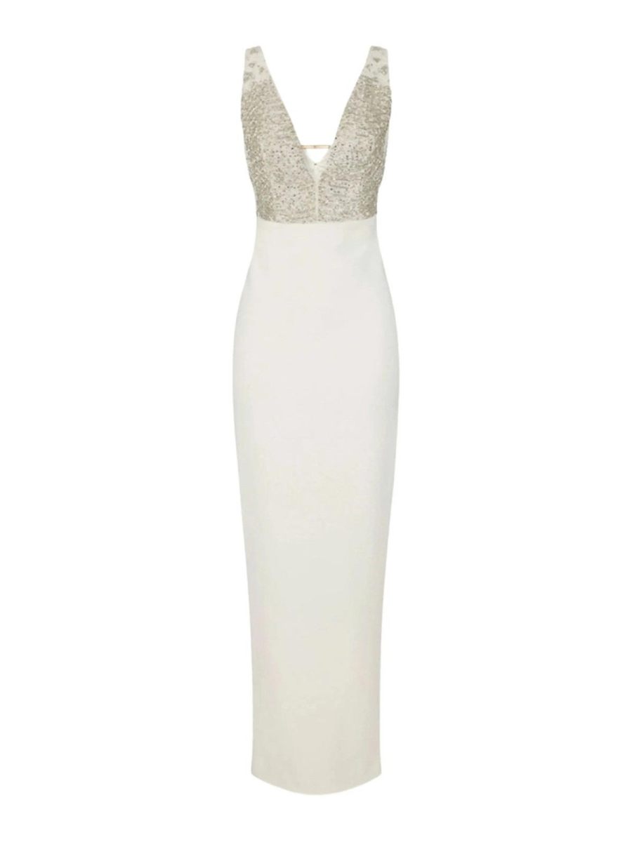 Elisabetta Franchi Maxi Robe - Blanc