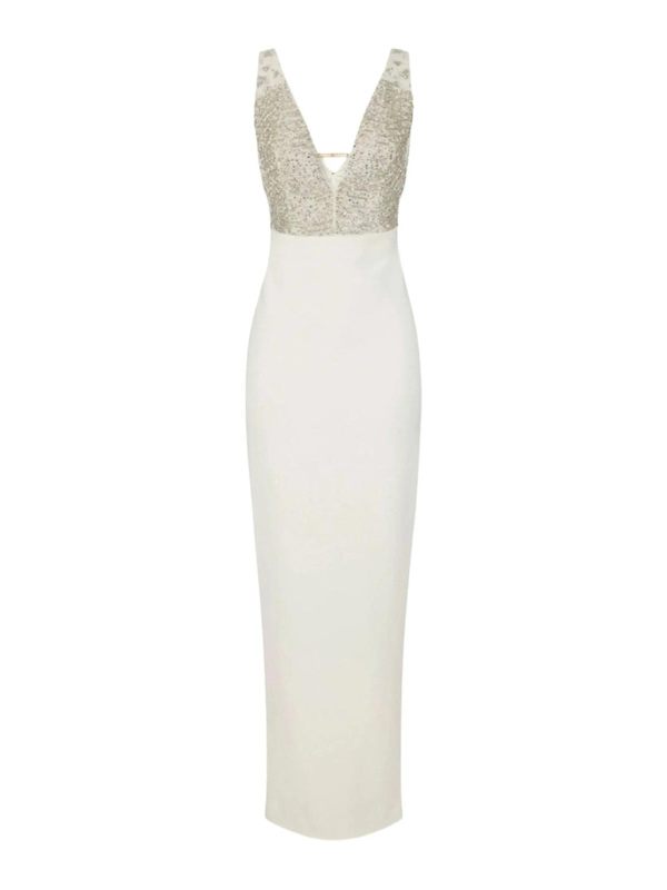 Elisabetta Franchi Maxi Robe - Blanc