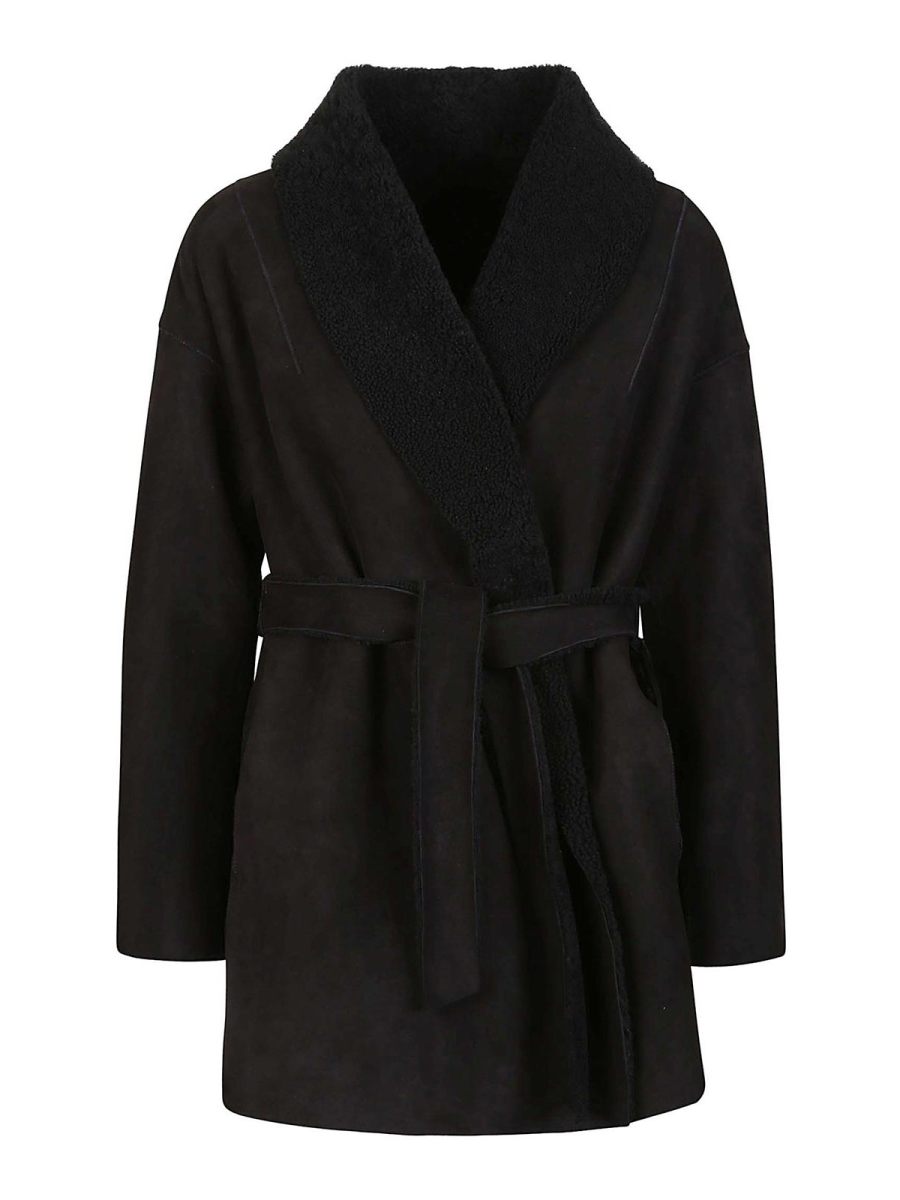 Salvatore Santoro Manteau Court - Noir