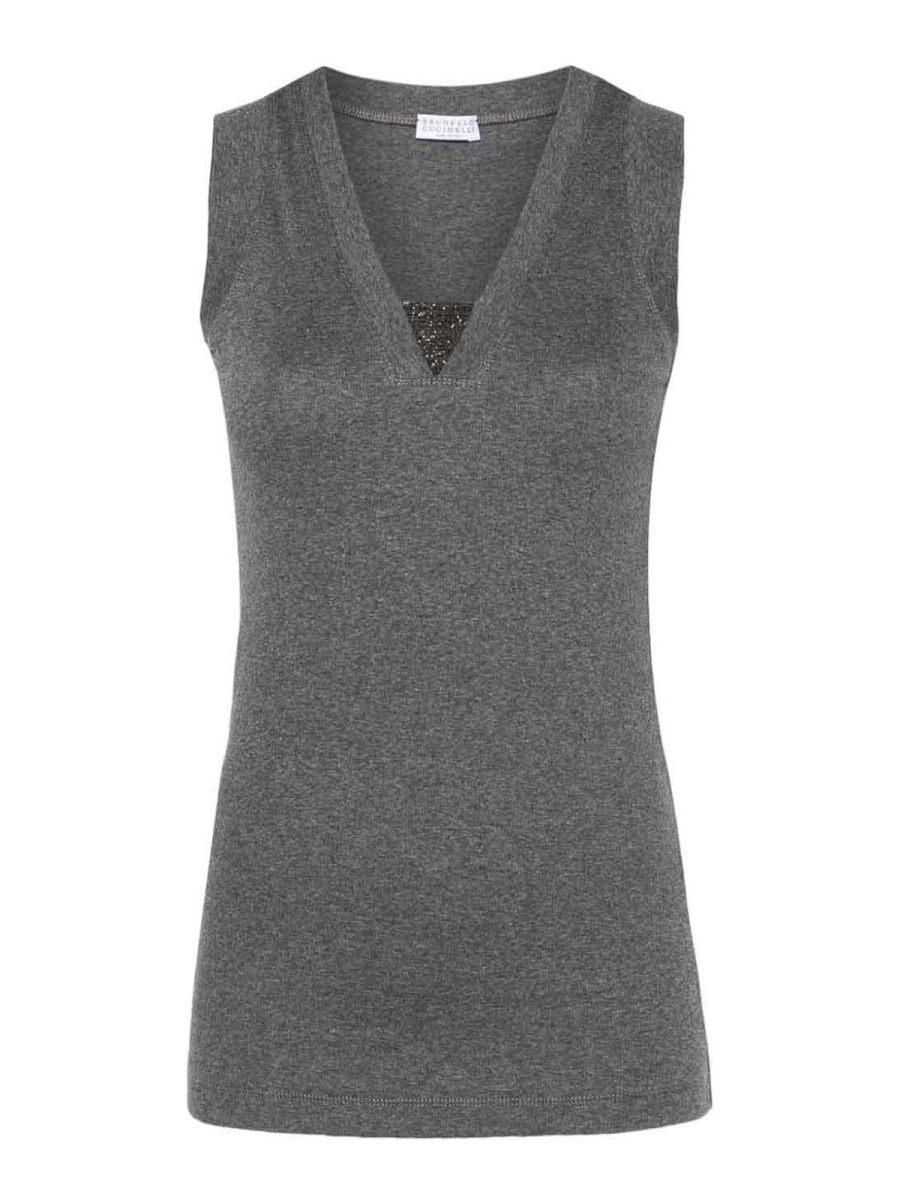 Brunello Cucinelli Top - Gris