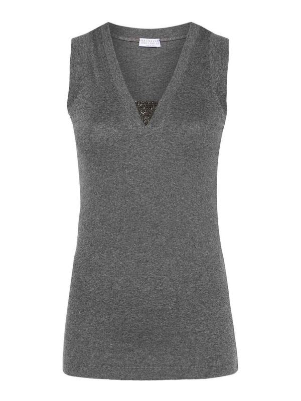 Brunello Cucinelli Top - Gris