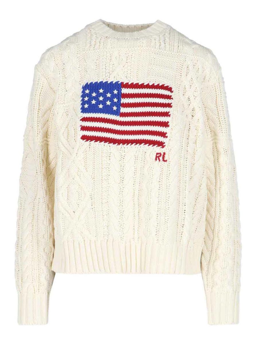 Polo Ralph Lauren Pull Col Bateau - Blanc