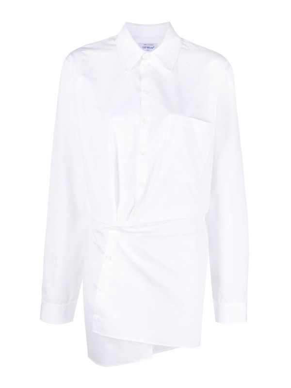 Off-White Robe Au Genou - Blanc