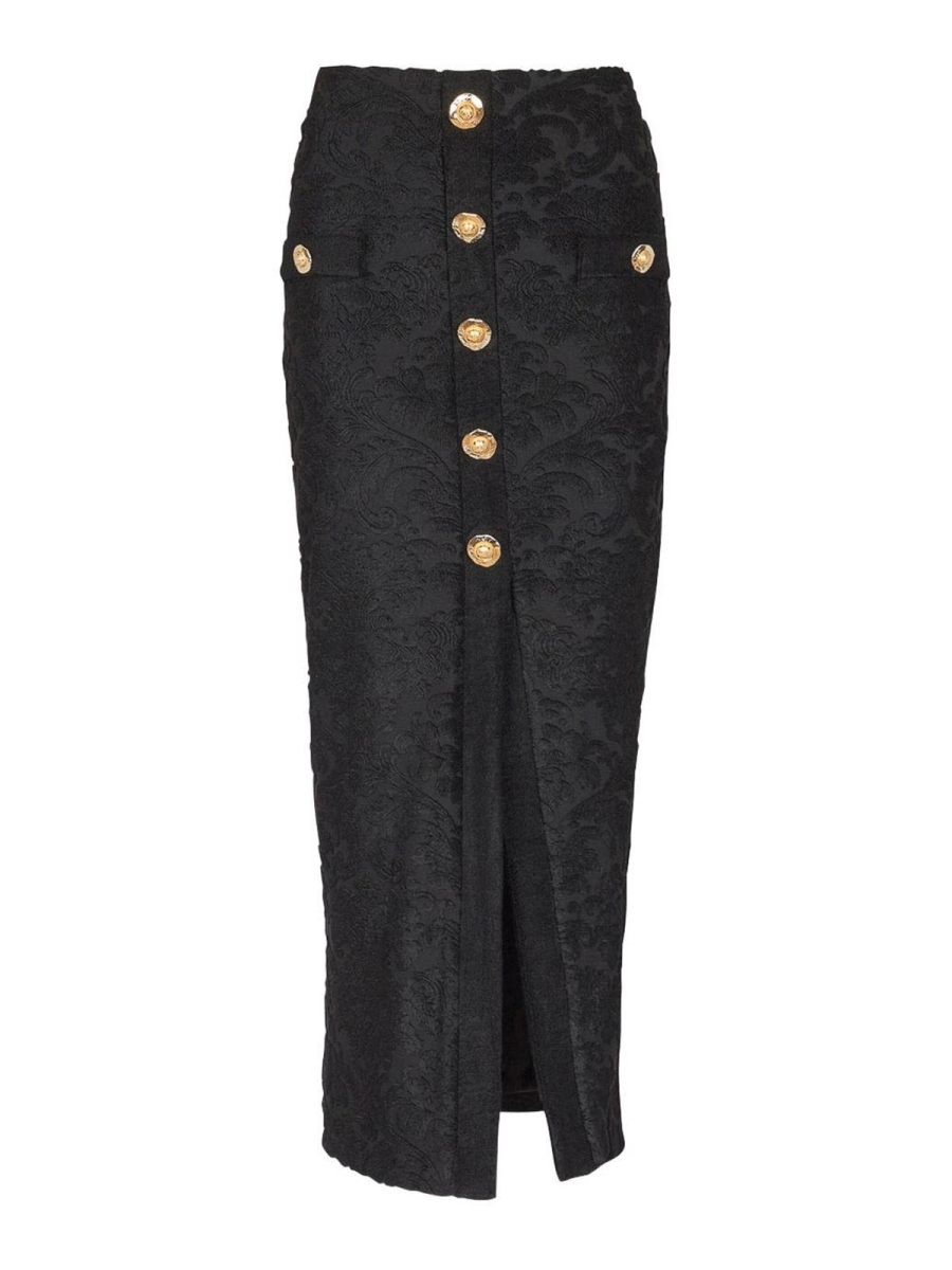 Balmain Jupe Midi - Noir