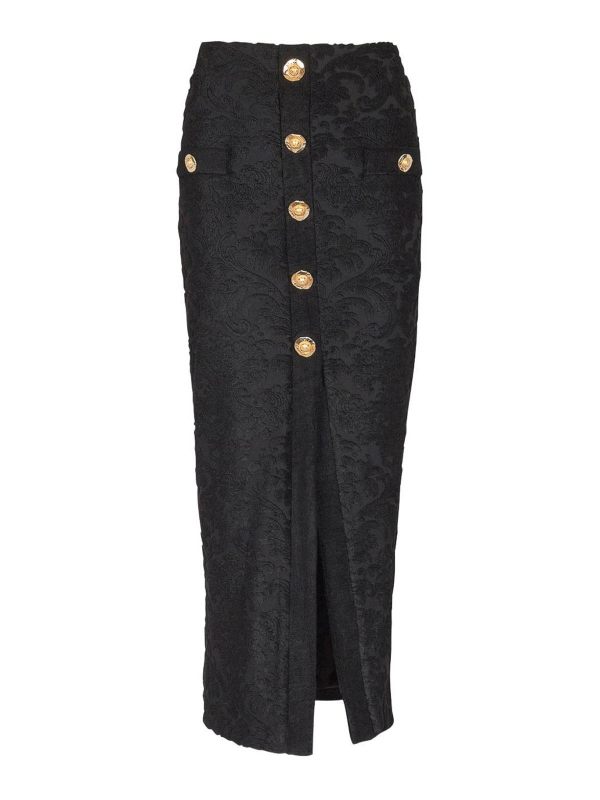 Balmain Jupe Midi - Noir