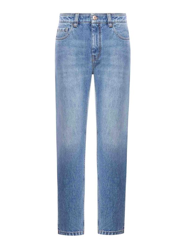Brunello Cucinelli Jean Droit - Bleu