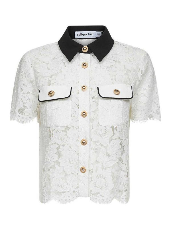 Self Portrait Chemise - Blanc