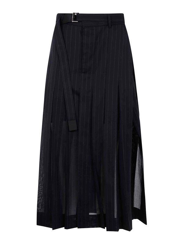 Sacai Jupe Midi - Noir