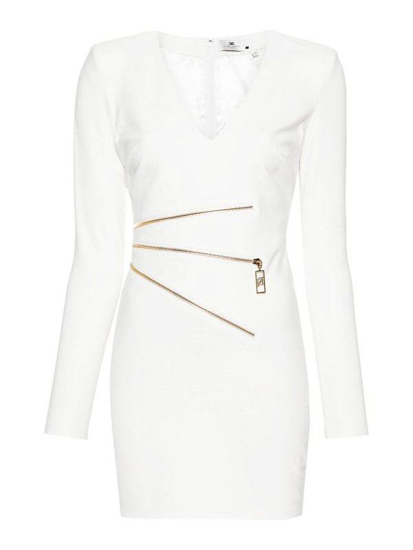 Elisabetta Franchi Robe Courte - Blanc