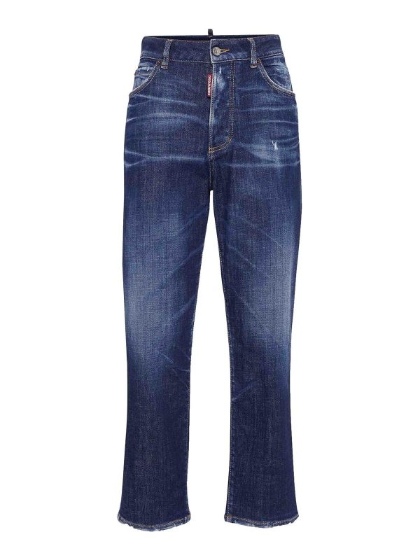 Dsquared2 Jean Droit - Bleu Foncé