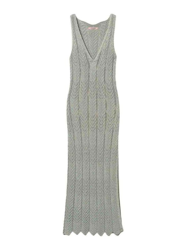 Twinset Robe Au Genou - Vert