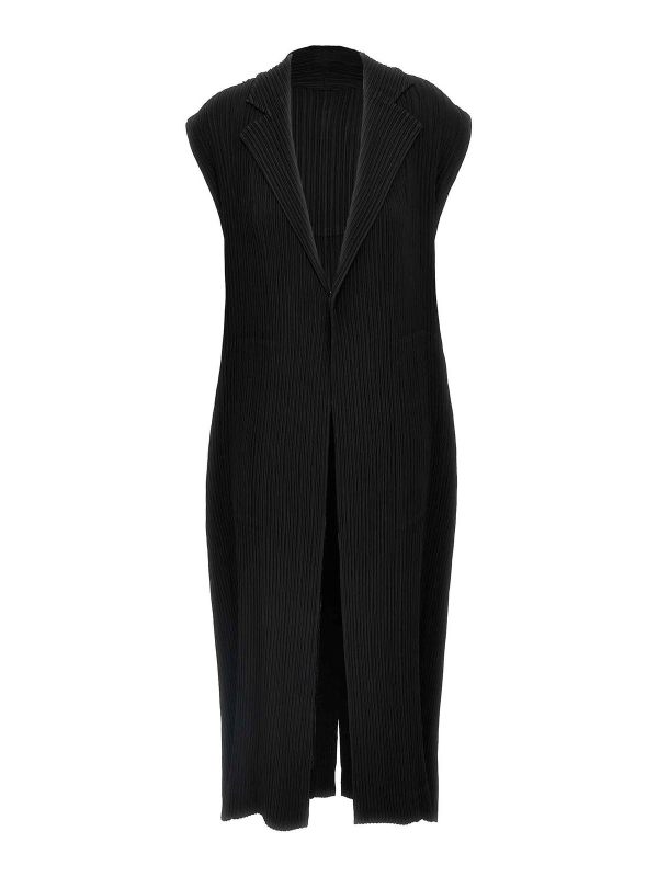 Pleats Please Issey Miyake Gilet - Noir