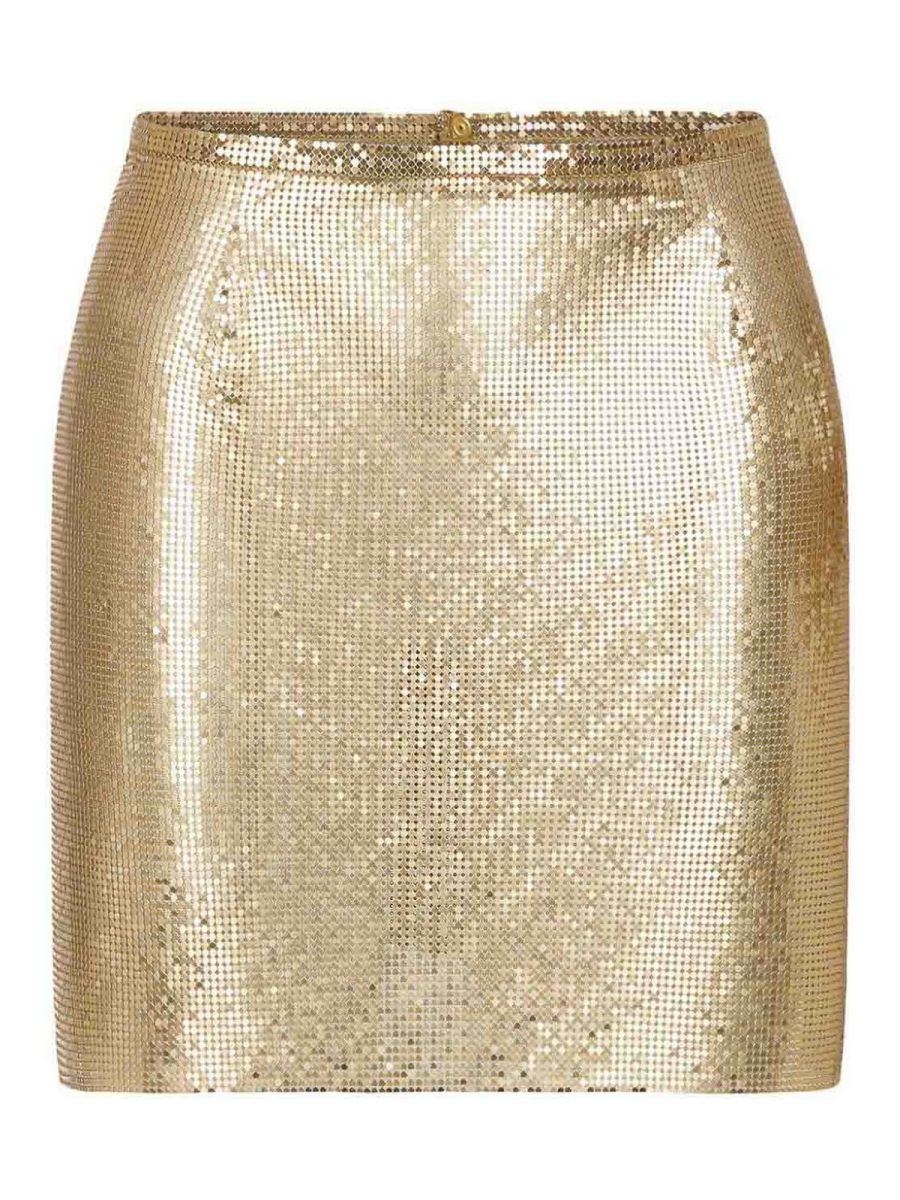 Rabanne Jupe Midi - Argent