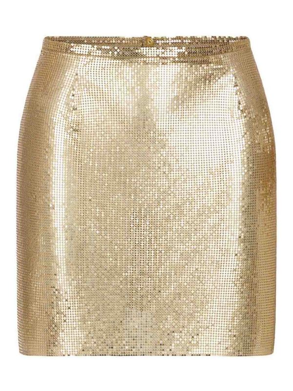 Rabanne Jupe Midi - Argent