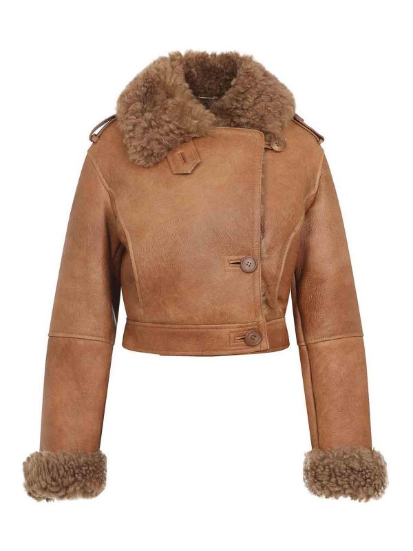 Chloe' Blouson En Cuir - Marron