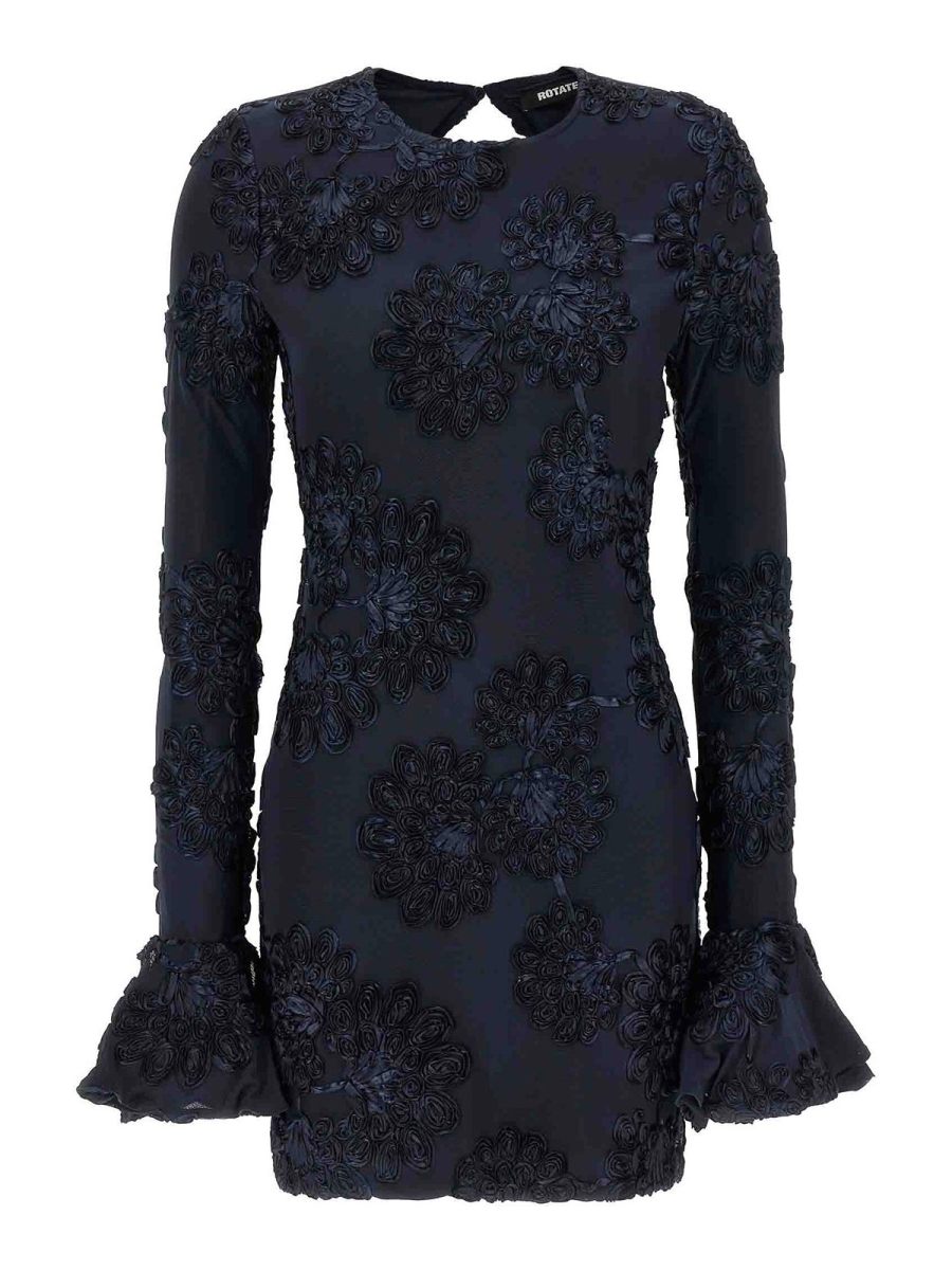 Rotate Birger Christensen Robe Au Genou - Bleu
