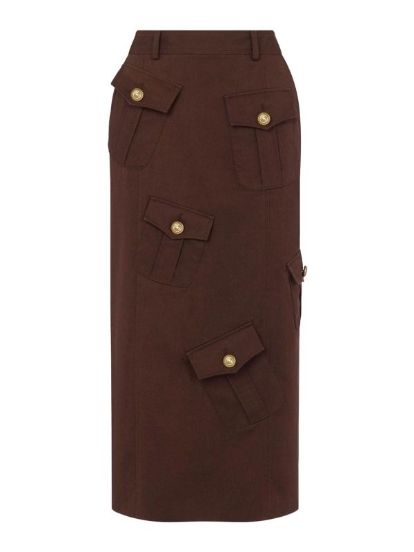 Moschino Jupe Longue - Marron