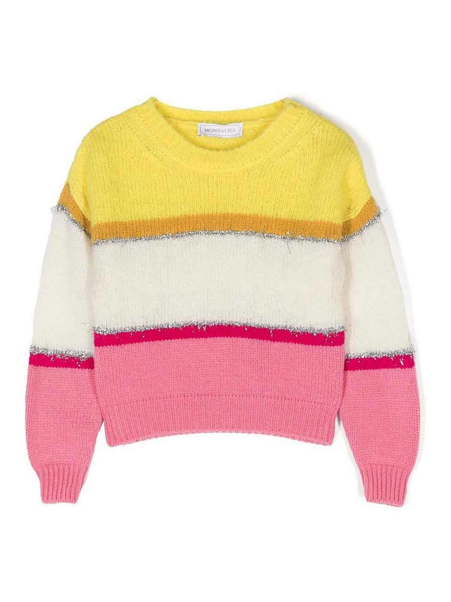 Monnalisa Pull Col Rond - Multicolore
