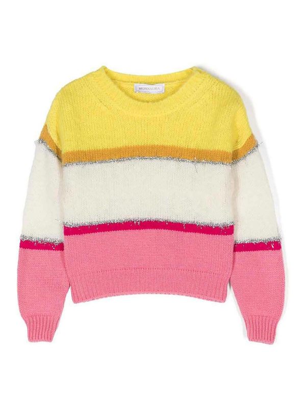 Monnalisa Pull Col Rond - Multicolore