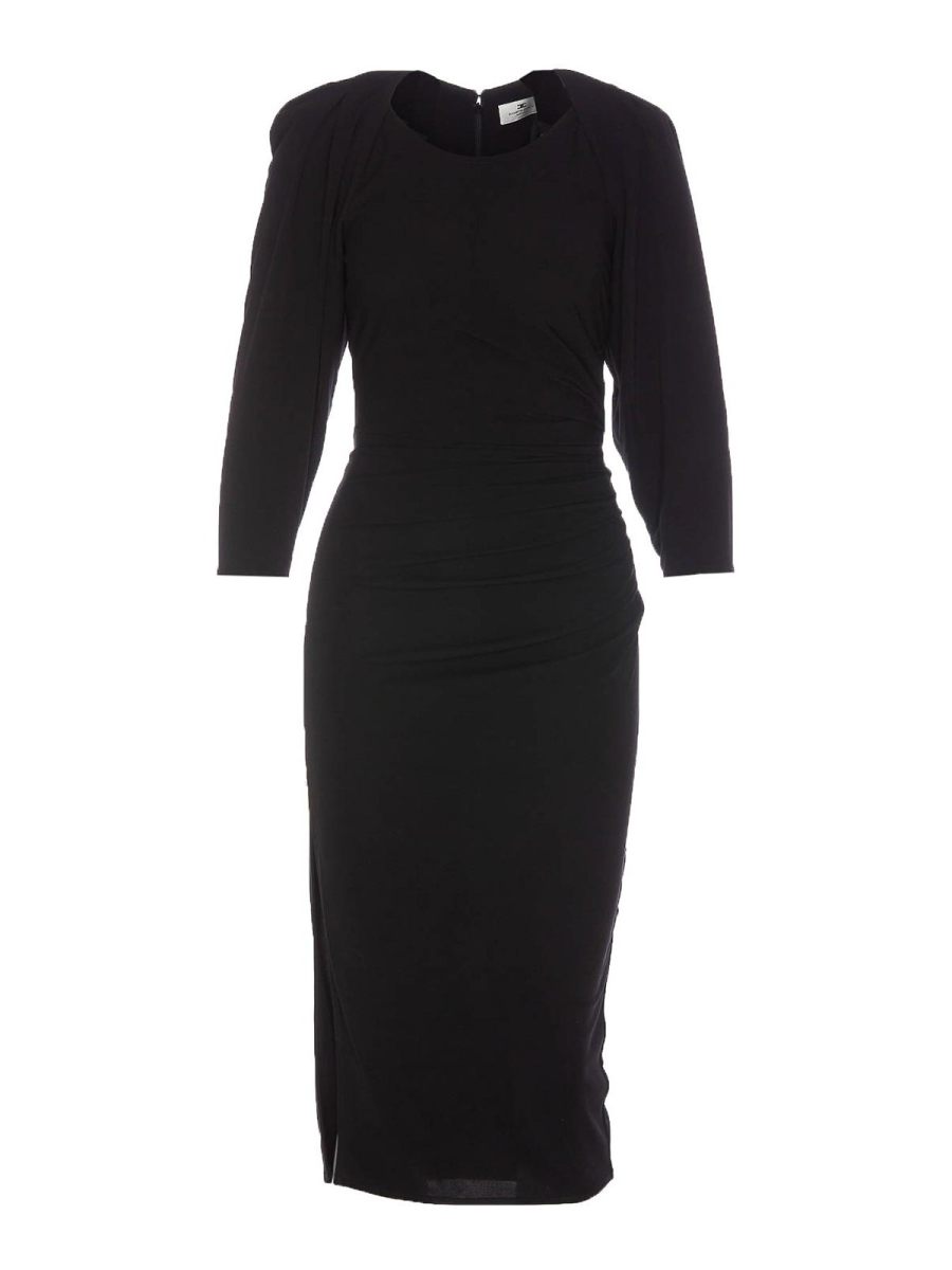Elisabetta Franchi Robe Au Genou - Noir