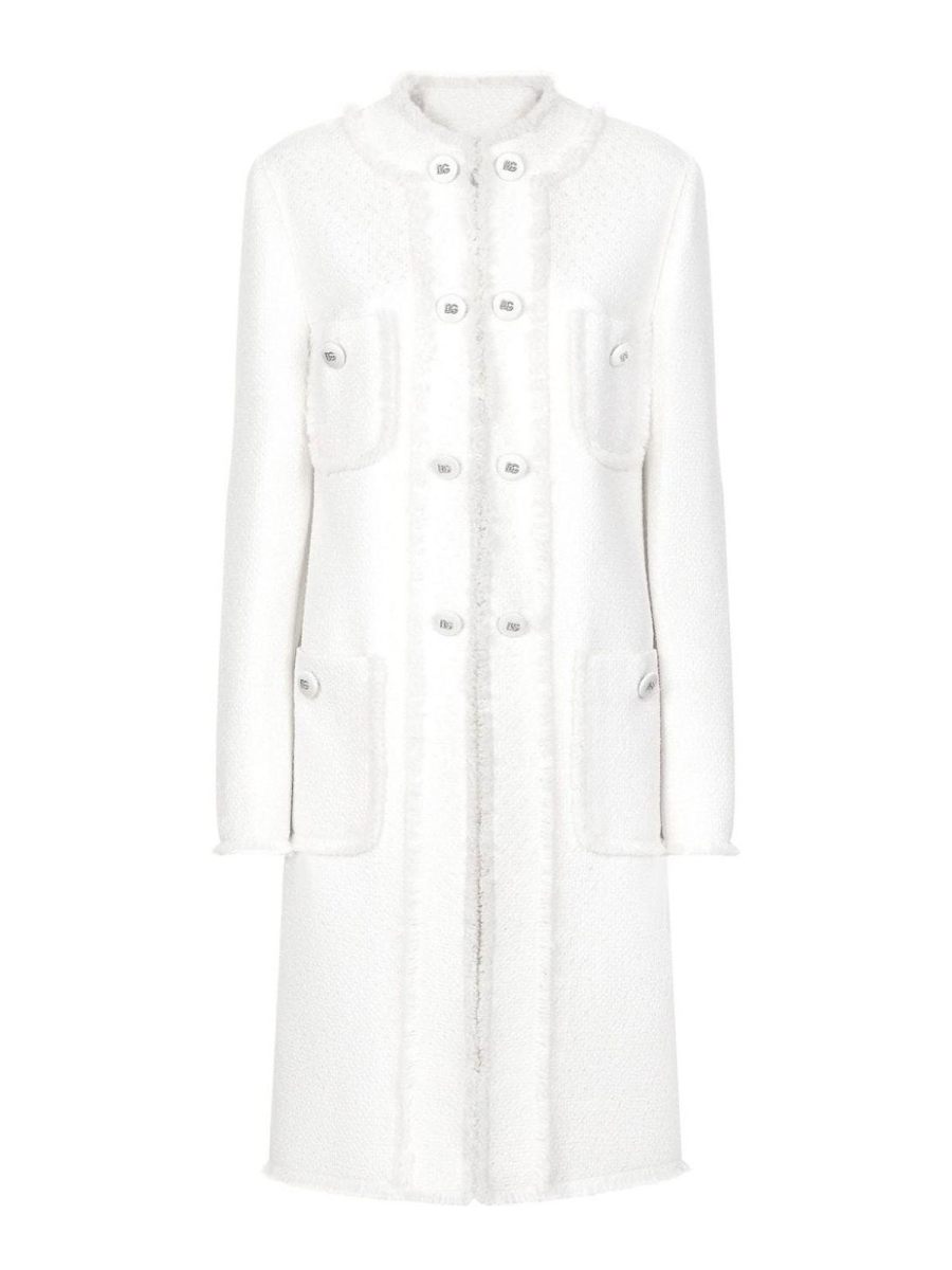 Dolce & Gabbana Manteau Court - Crème