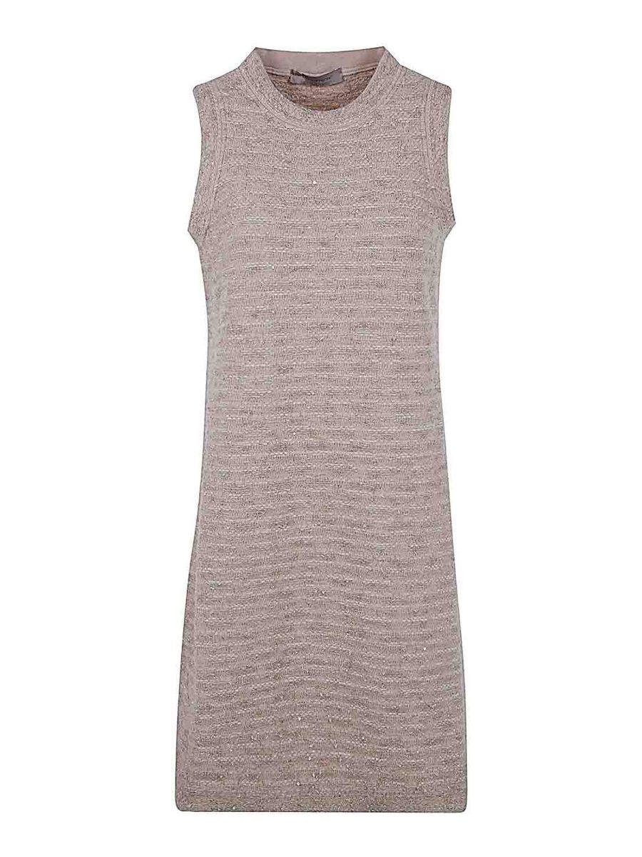 D. Exterior Robe Au Genou - Marron