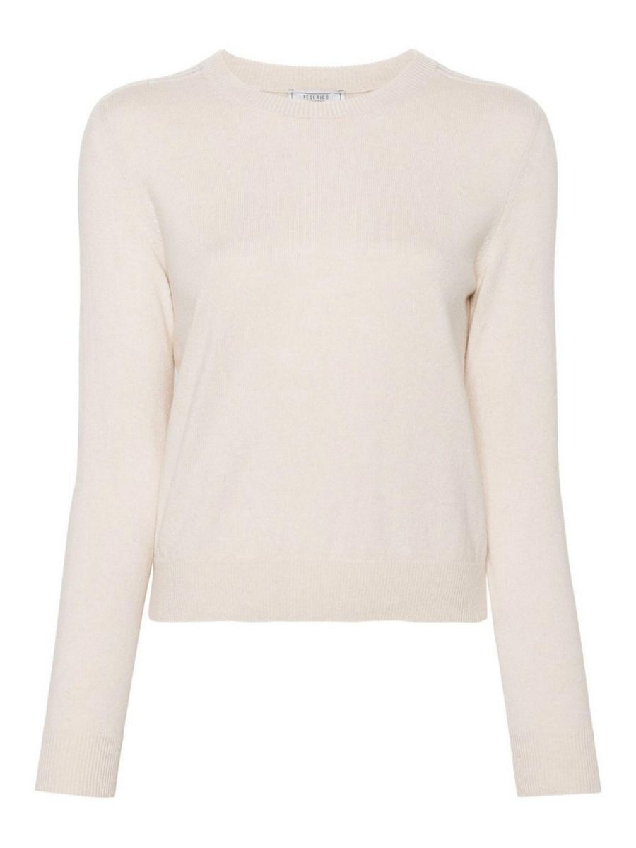 Peserico Pull Col Bateau - Crème
