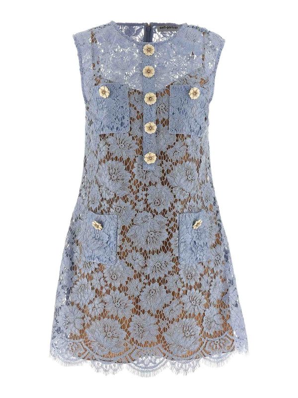 Self Portrait Robe Courte - Bleu Clair